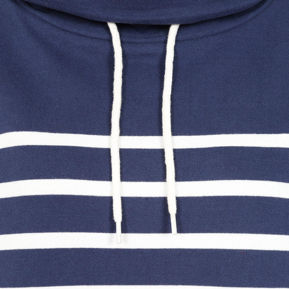 LJ20S - Striped Roll Neck Sweatshirt - Twilight