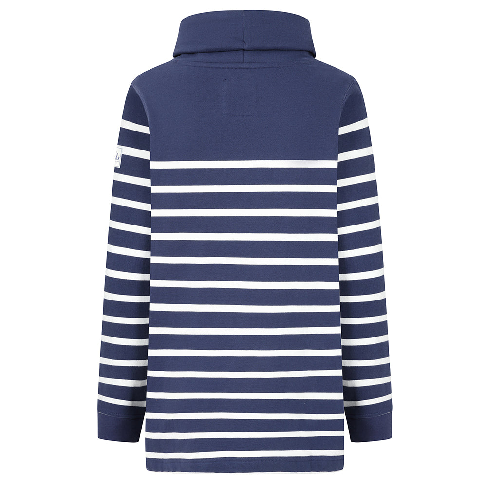 LJ20S - Striped Roll Neck Sweatshirt - Twilight