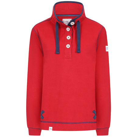 LJ301 - Ladies Pique Sweatshirt - Red