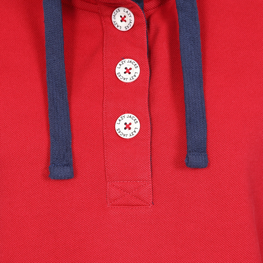 LJ301 - Ladies Pique Sweatshirt - Red