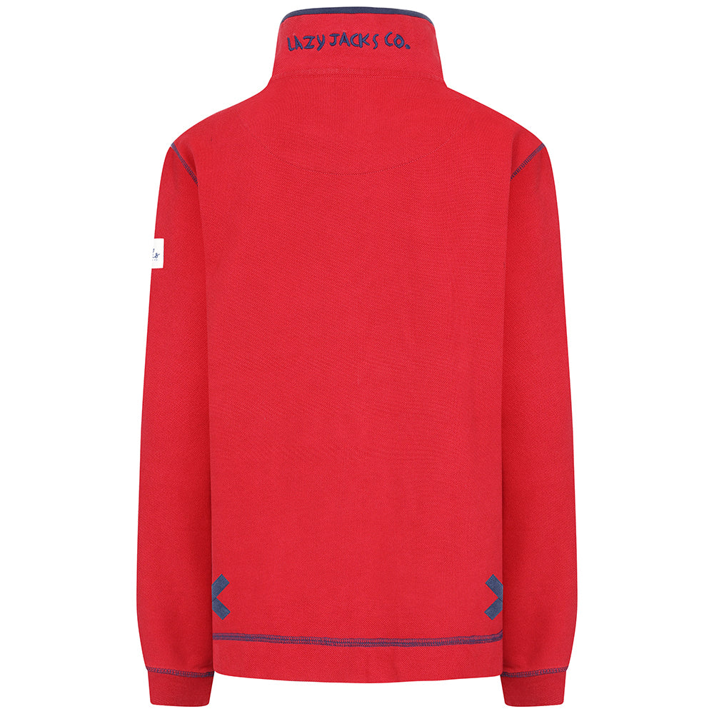 LJ301 - Ladies Pique Sweatshirt - Red