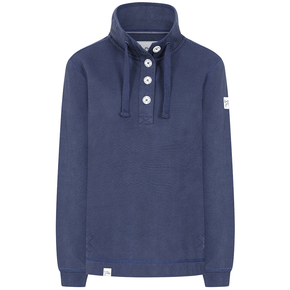 LJ301 - Ladies Pique Sweatshirt - Twilight - Navy Drawstrings