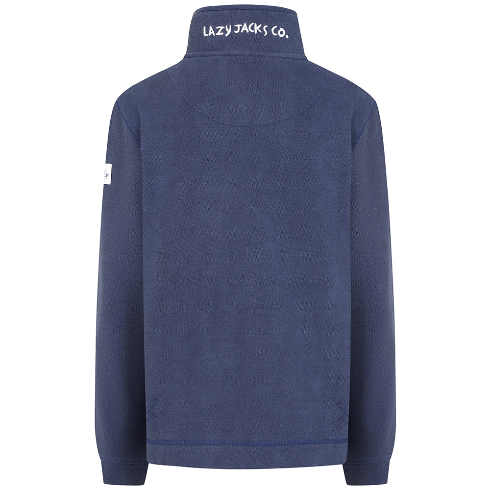 LJ301 - Ladies Pique Sweatshirt - Twilight - Navy Drawstrings