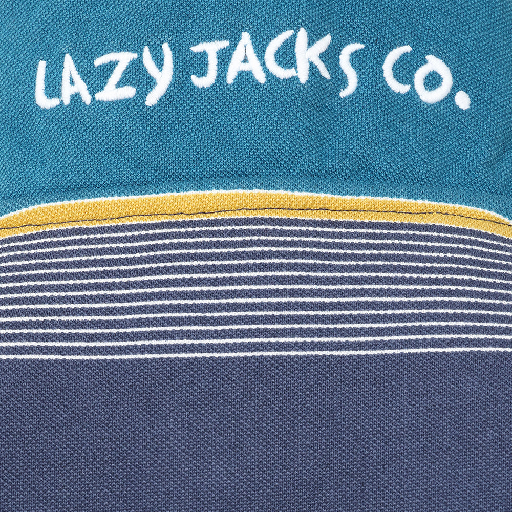 LJ301S - Ladies Striped Pique Sweatshirt - Teal