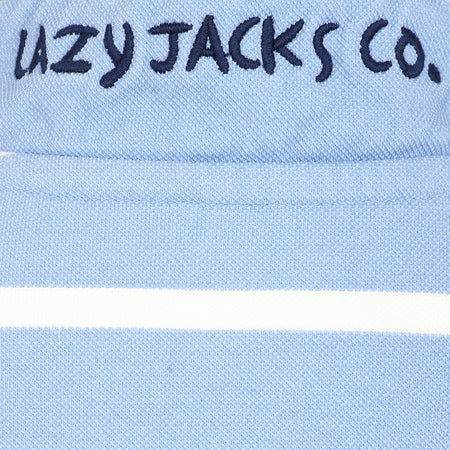LJ301SC - Girls Pique Striped Sweatshirt - Sky