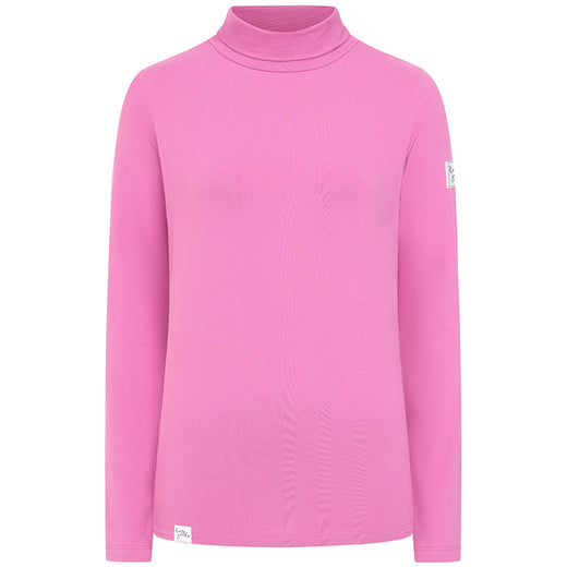 LJ320 - Lightweight Roll Neck Top - Raspberry