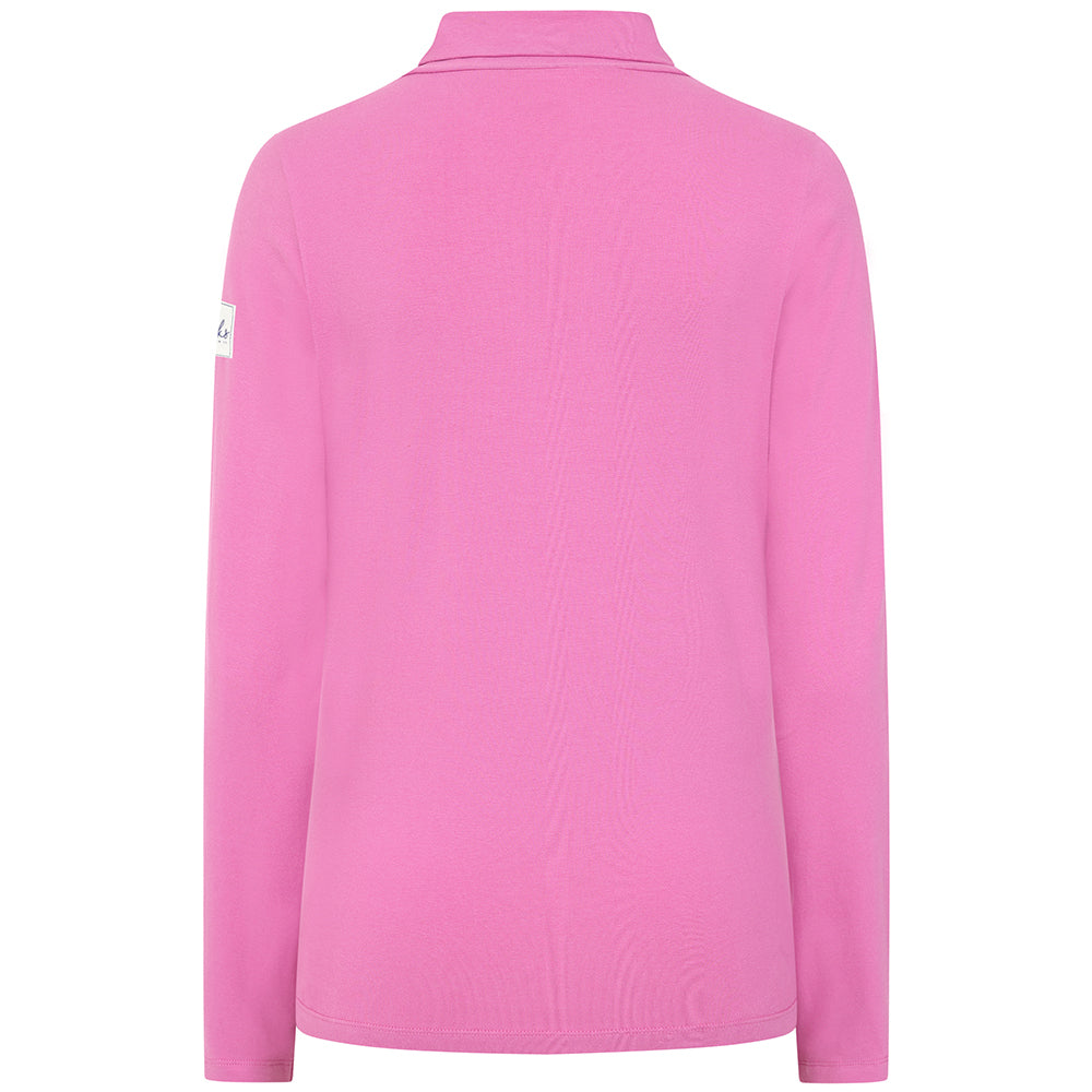LJ320 - Lightweight Roll Neck Top - Raspberry
