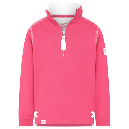 LJ3C - Girls Quarter Zip Sweatshirt - Cherry