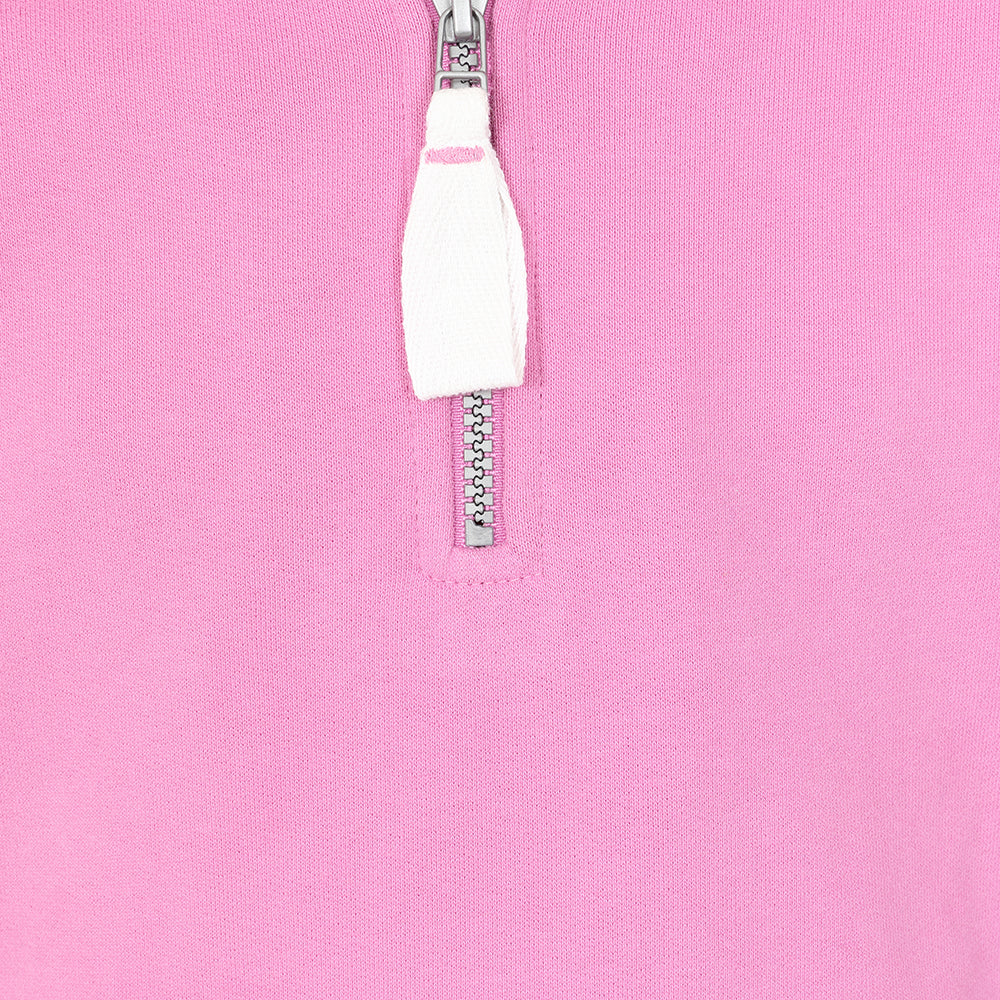 LJ3C - Girls Quarter Zip Sweatshirt - Fuchsia