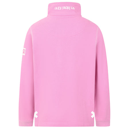 LJ3C - Girls Quarter Zip Sweatshirt - Fuchsia