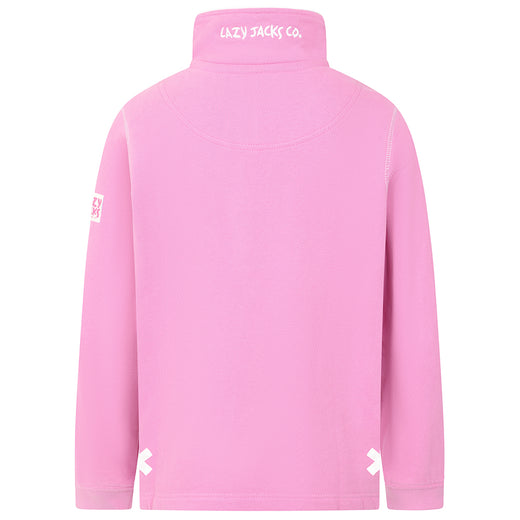 LJ3C - Girls Quarter Zip Sweatshirt - Fuchsia