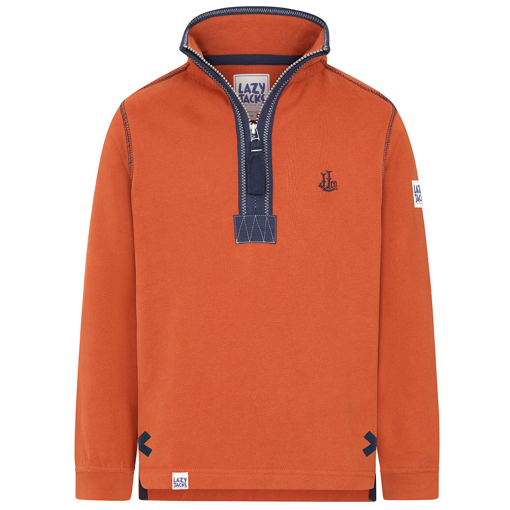 LJ40C - Boys 1/4 Zip Sweatshirt - Saffron