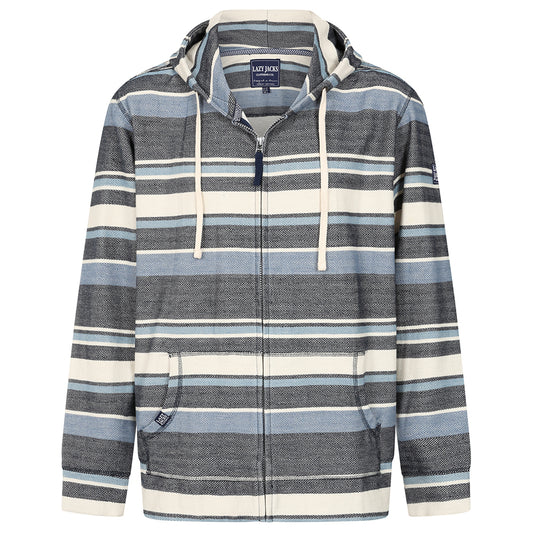 LJ43S - Men's Textured Full Zip Hoody - Marine