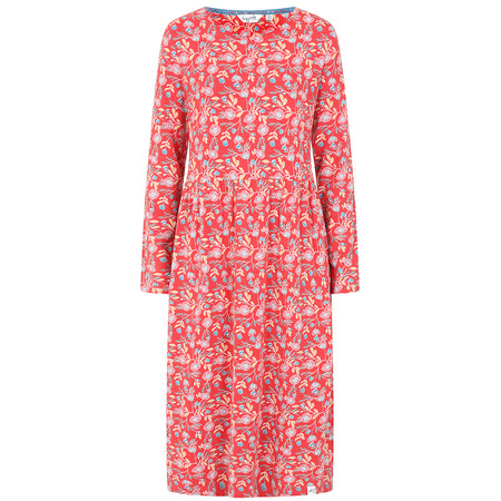 LJ534 - Printed Midi Dress - Garland Flowers