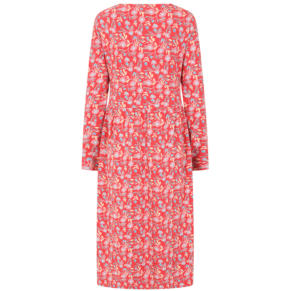 LJ534 - Printed Midi Dress - Garland Flowers