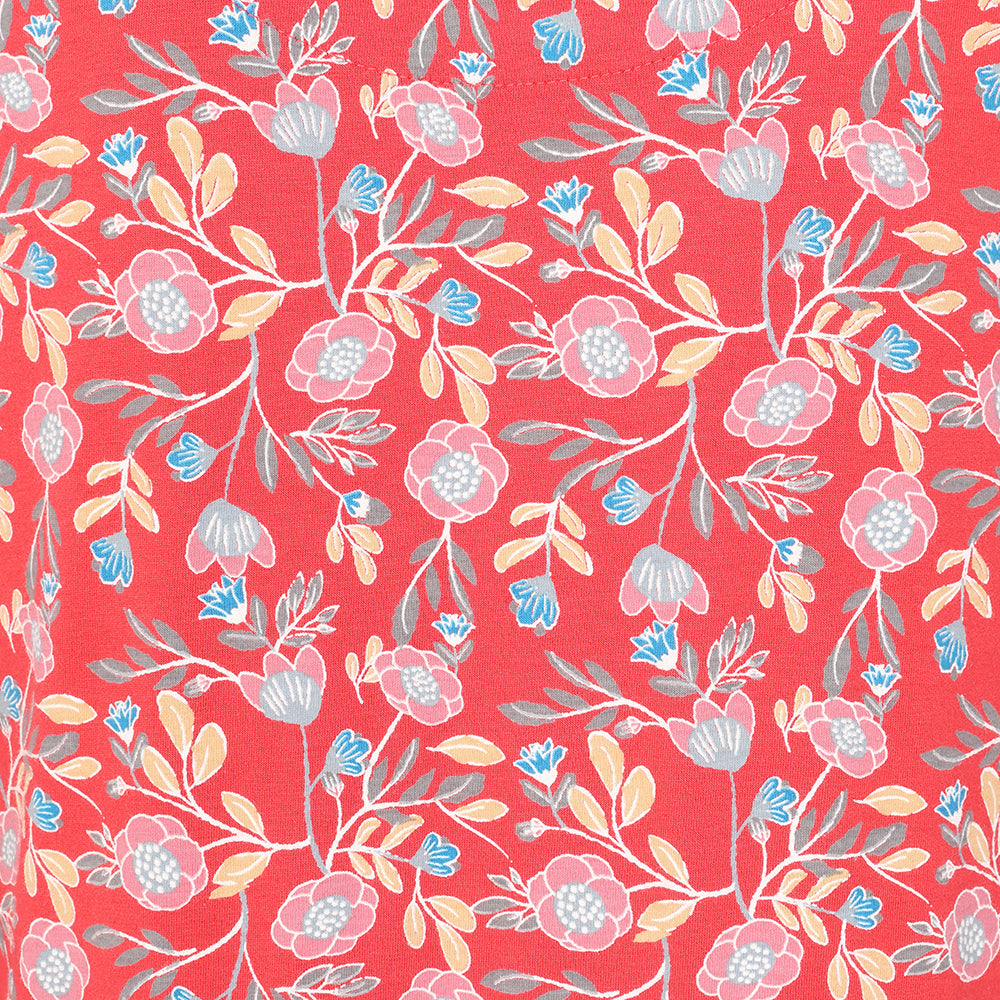 LJ534 - Printed Midi Dress - Garland Flowers