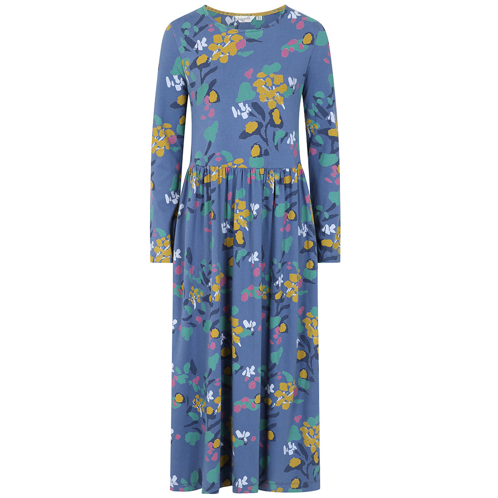 LJ535 - Printed Maxi Dress - Abstract Twilight