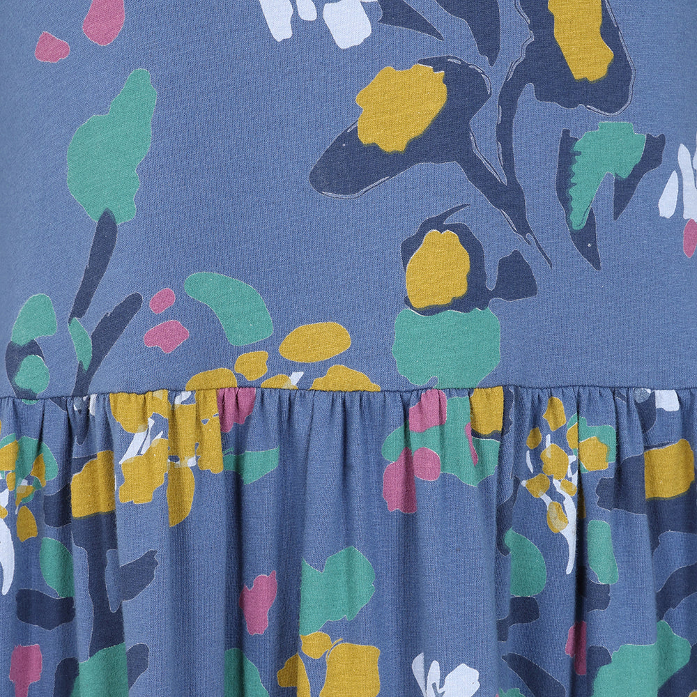 LJ535 - Printed Maxi Dress - Abstract Twilight