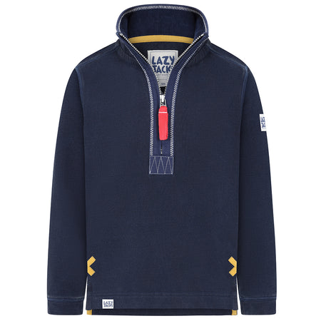 LJ700C - Boys 1/4 Zip Pique Sweatshirt - Marine