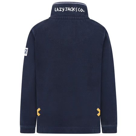 LJ700C - Boys 1/4 Zip Pique Sweatshirt - Marine
