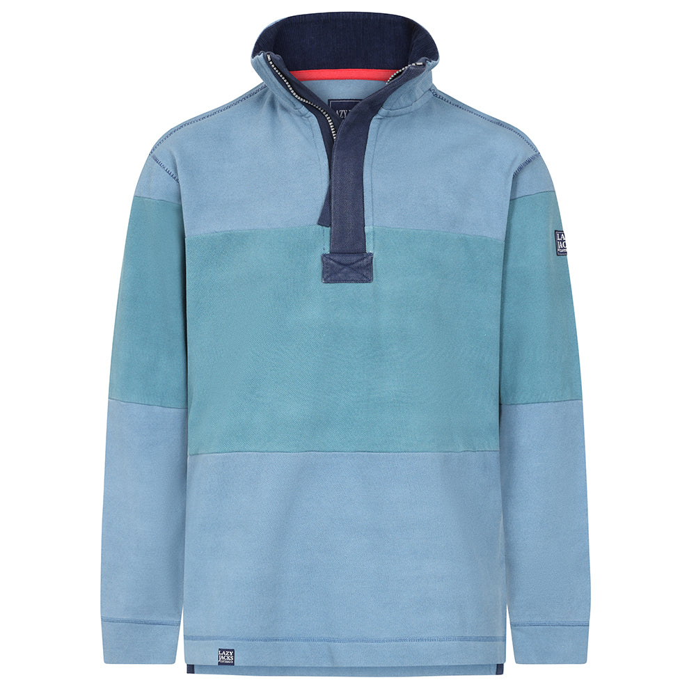 LJ700S - Men's Pique Striped Sweatshirt - Peacock