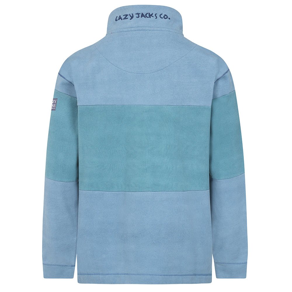 LJ700S - Men's Pique Striped Sweatshirt - Peacock