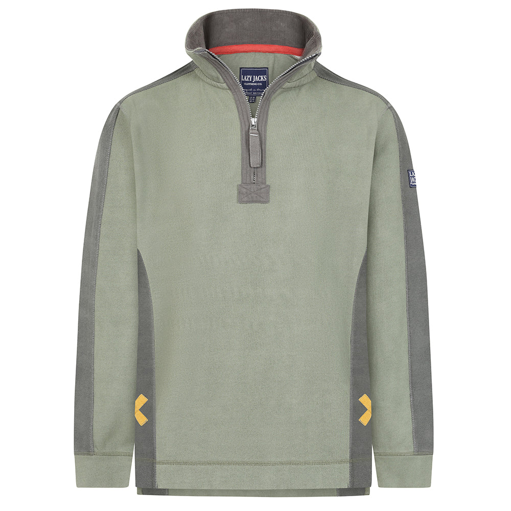 LJ705 - Pique Panel Sweatshirt - Khaki