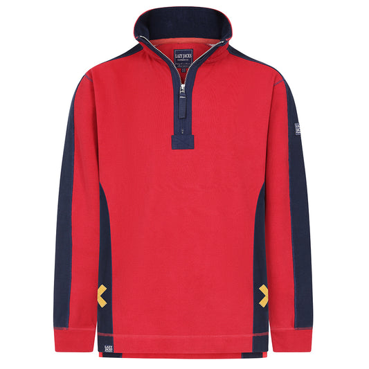 LJ705 - Pique Panel Sweatshirt - Red