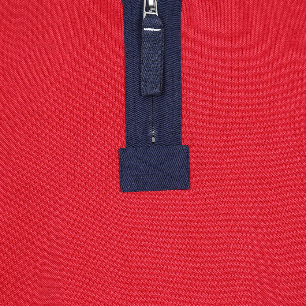 LJ705 - Pique Panel Sweatshirt - Red