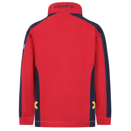 LJ705 - Pique Panel Sweatshirt - Red