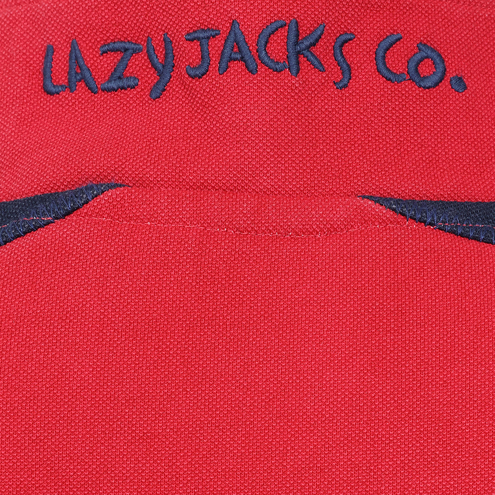 LJ705 - Pique Panel Sweatshirt - Red