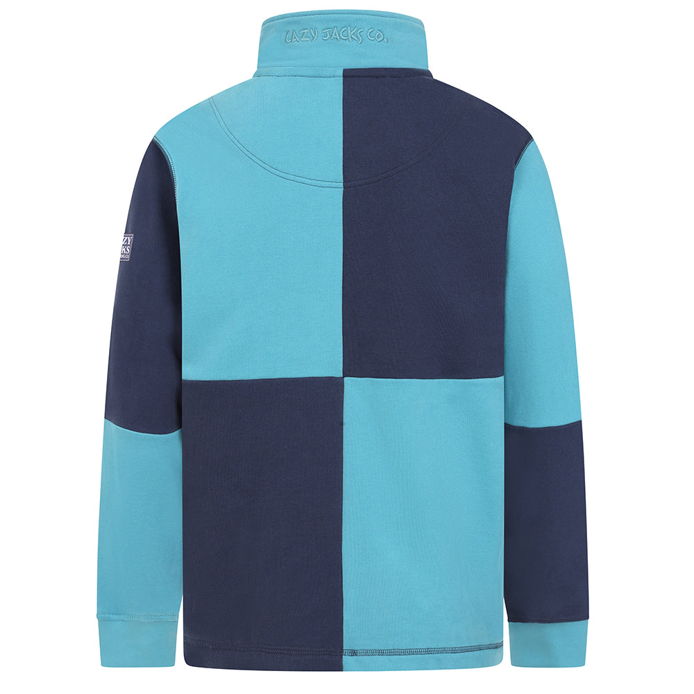 LJ720 - Quartered Sweatshirt - Peacock/Storm