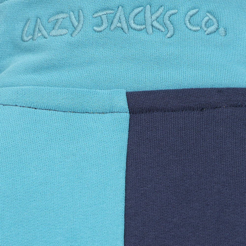 LJ720 - Quartered Sweatshirt - Peacock/Storm