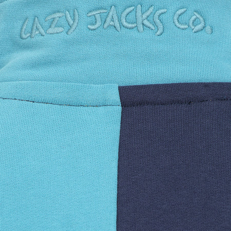 LJ720 - Quartered Sweatshirt - Peacock/Storm