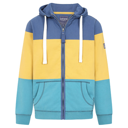 LJ721 - Men's Full Zip Panelled Hoody - Heather