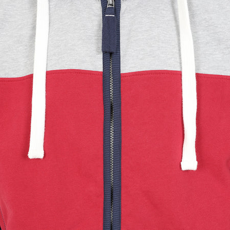 LJ721 - Men's Full Zip Panelled Hoody - Red