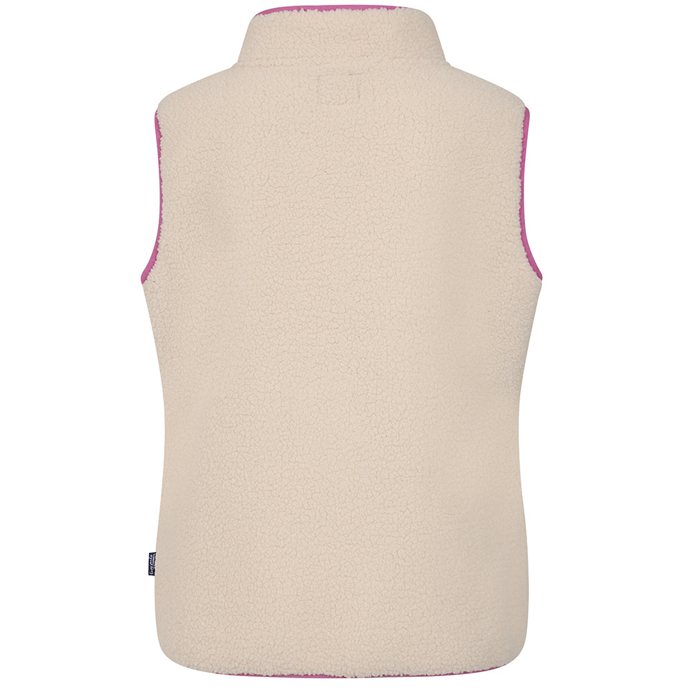 LJ802 - Ladies Sherpa Fleece Gilet - Oatmeal