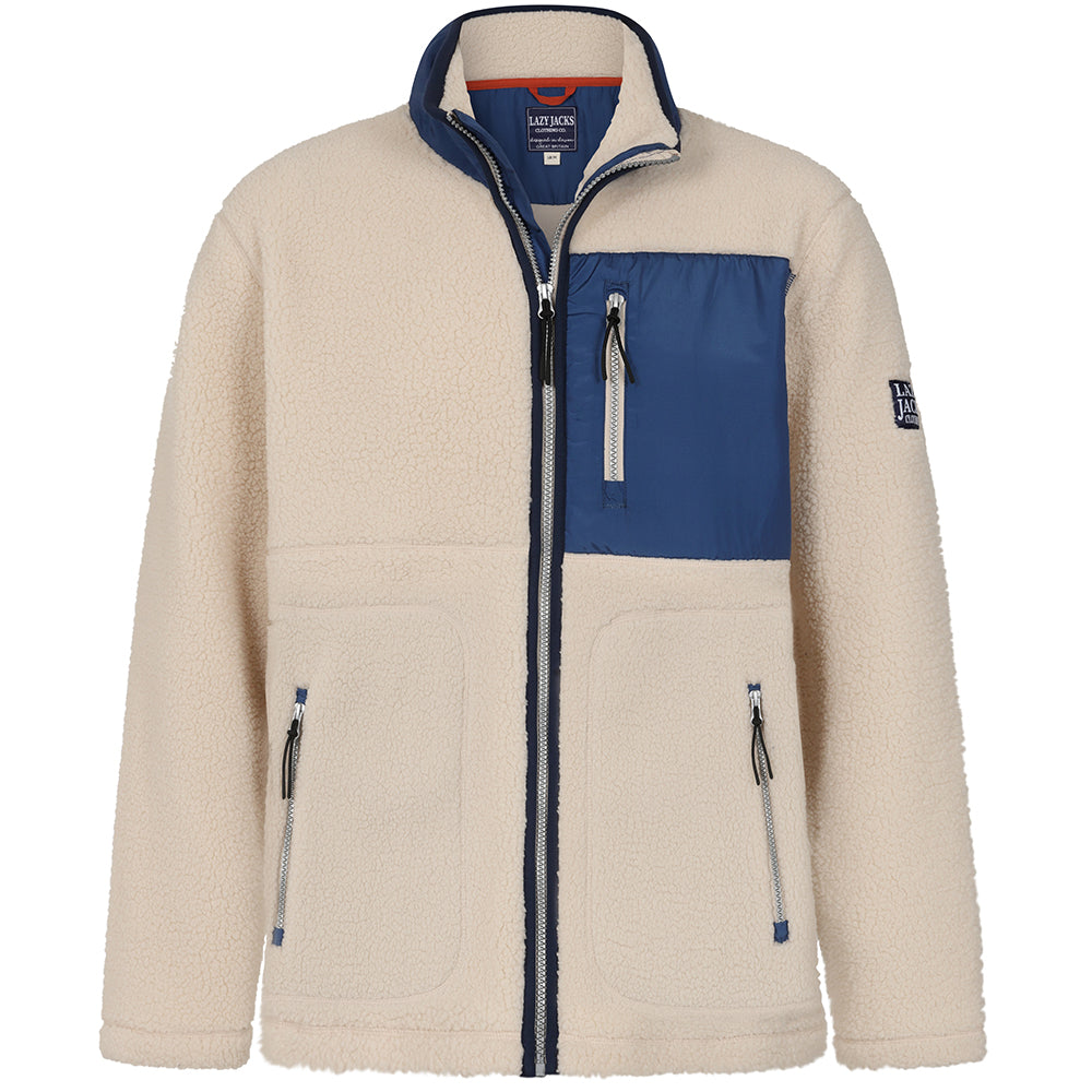 LJ851 - Men's Full Zip Sherpa - Oatmeal