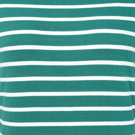 LJ97 - Long Sleeve Striped Breton Top - Emerald