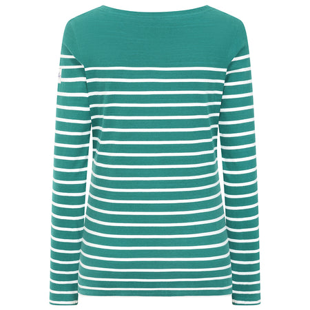 LJ97 - Long Sleeve Striped Breton Top - Emerald