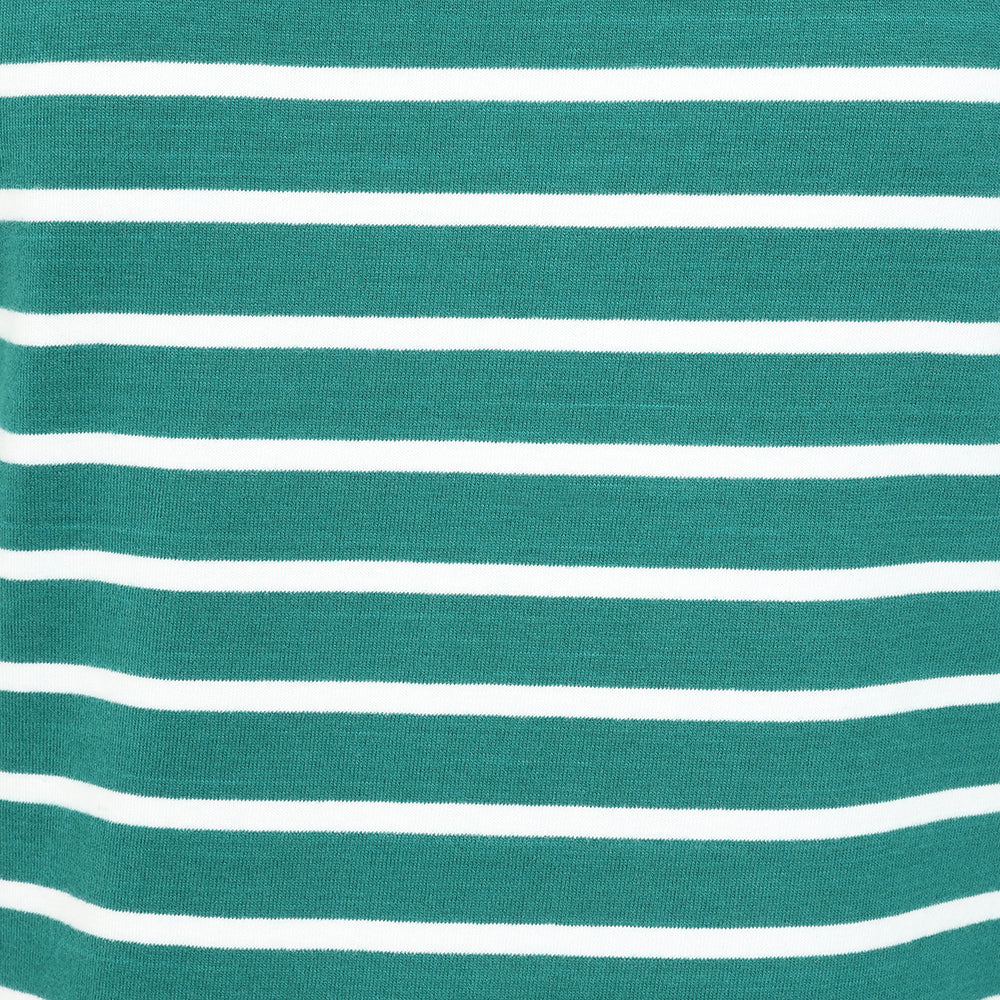LJ97 - Long Sleeve Striped Breton Top - Emerald