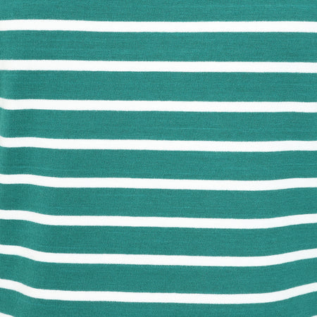 LJ97 - Long Sleeve Striped Breton Top - Emerald