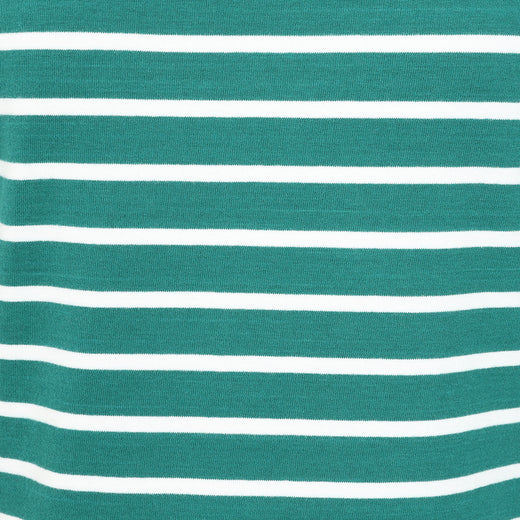 LJ97 - Long Sleeve Striped Breton Top - Emerald