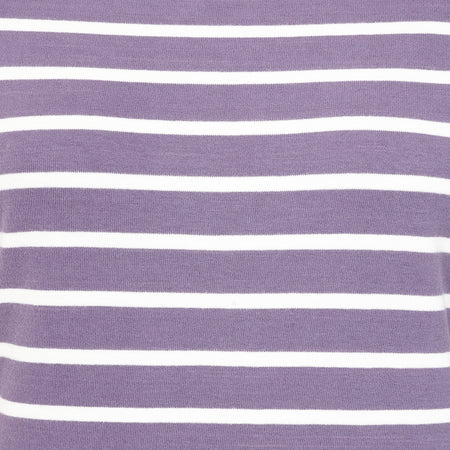 LJ97 - Long Sleeve Striped Breton Top - Mauve