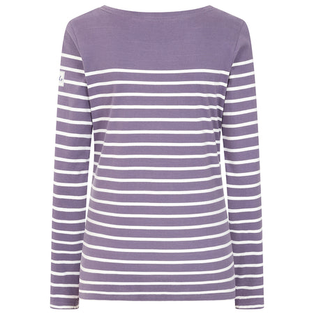 LJ97 - Long Sleeve Striped Breton Top - Mauve