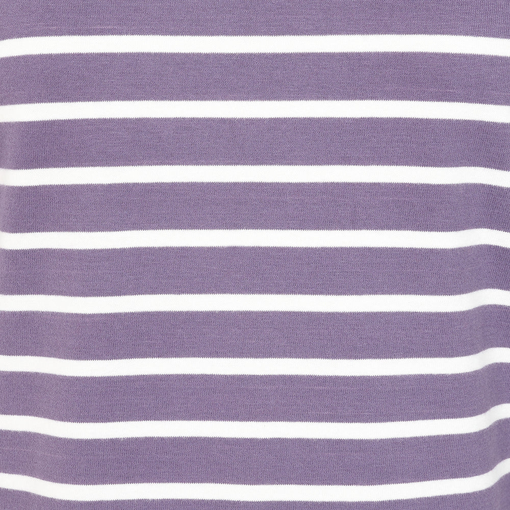 LJ97 - Long Sleeve Striped Breton Top - Mauve