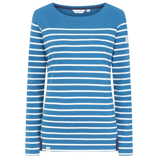 LJ97 - Long Sleeve Striped Breton Top - Teal