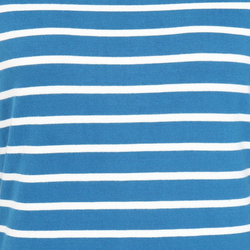 LJ97 - Long Sleeve Striped Breton Top - Teal