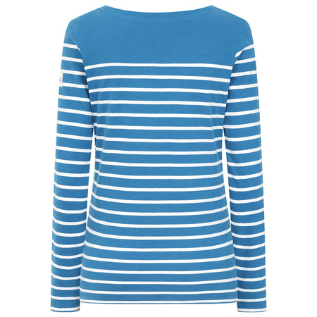 LJ97 - Long Sleeve Striped Breton Top - Teal