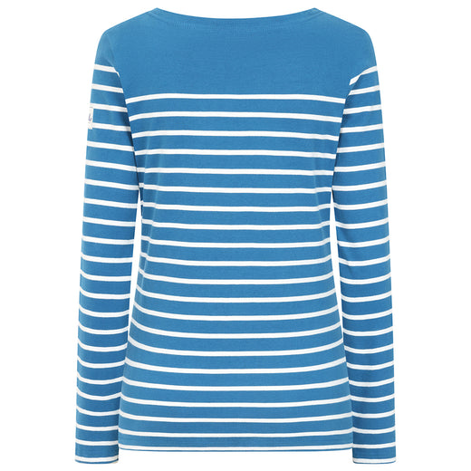 LJ97 - Long Sleeve Striped Breton Top - Teal